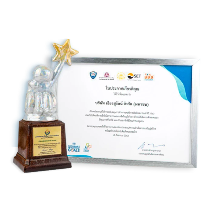 The certificate of honor for the organization that support the employment and welfare model for people with disabilities for the year 2019